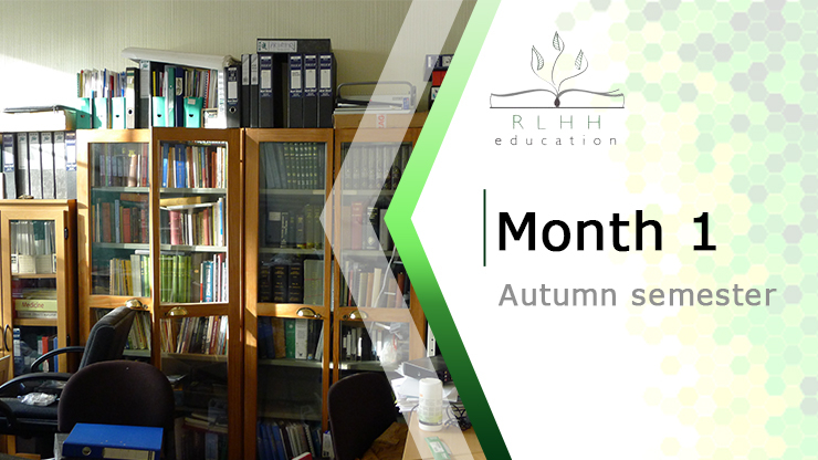 Intermediate Homeopathy - Autumn semester - Month 1